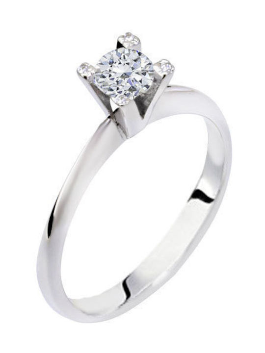 Single Stone from White Gold 14K