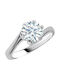 Single Stone from White Gold 14K