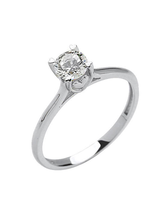 Single Stone from White Gold 14K