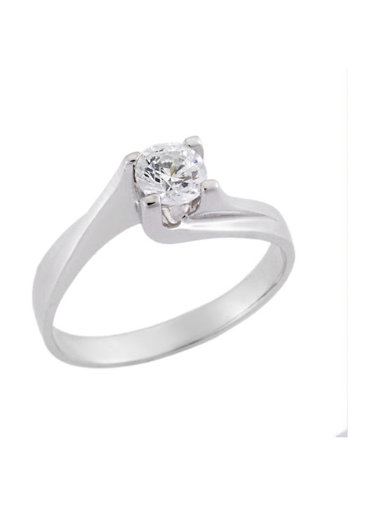 Single Stone from White Gold 14K