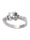 Kontopoulos Single Stone from White Gold 14K