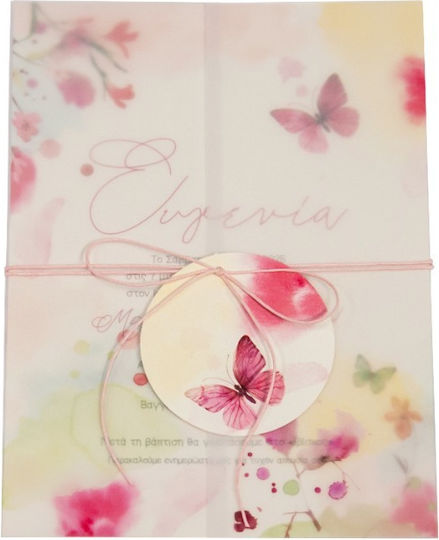 My Mastoras Invitație De Botez Fluture Fluture