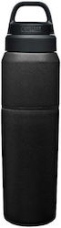 Camelbak Multibev Sst Multibev Sst Stainless Steel Thermos Bottle BPA Free Black 650ml with Loop