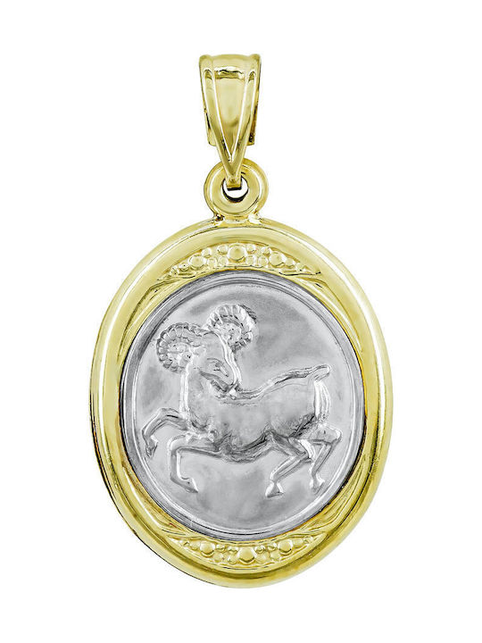 Anhänger Kinder Amulett Beidseitig Konstantinato aus Gold 9K ZD252