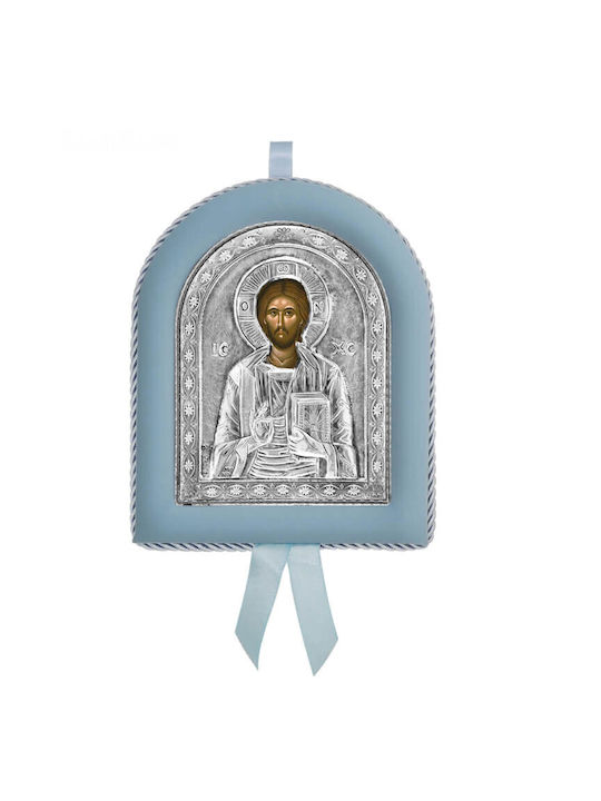 SilverBrand.gr Saint Icon Kids Talisman with Jesus Christ from Silver 1311528A BOY