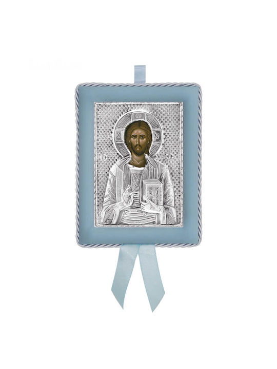 SilverBrand.gr Saint Icon Kids Talisman with Jesus Christ from Silver 1007712A BOY