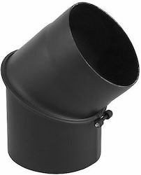 Darco Semi-Angled Chimney Pipe Metallic 180mm Black