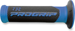 ProGrip Motorcycle Handlebars Double Density Road 732 Closed End in Blue color