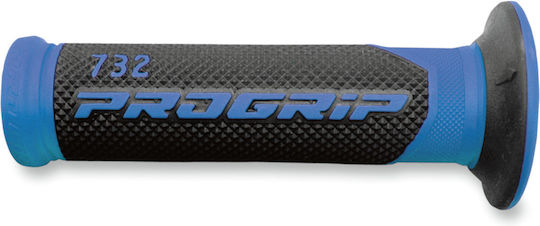 ProGrip Motorcycle Handlebars Double Density Road 732 Closed End in Blue color
