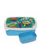 Koupakoupa Plastic Lunch Box Comic Oh Blue 18x13cm