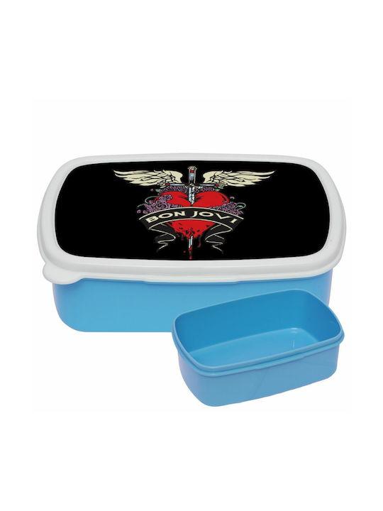 Koupakoupa Plastic Lunch Box Bon Jovi Blue 18x13cm