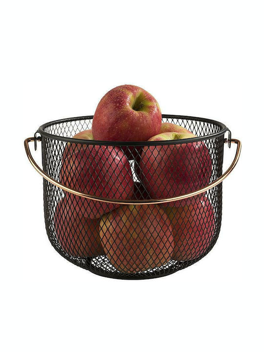 APS Fruit Bowl Metallic Black 30x30x21cm