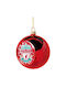 Ornament suspendat Glob Plastic Roșu 8buc