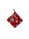 Weihnachtlich Ofenhandschuh Stoff Rot