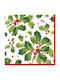 Caspari Set of Christmas Napkins Disposable L20xW20cm. 20pcs