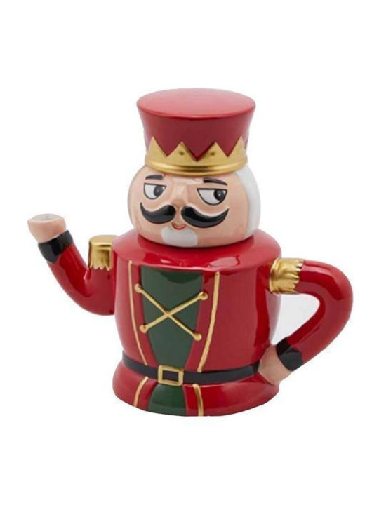 EDG Ornament de masă de Crăciun Ceainic Multicolor Înălțime 19cm.
