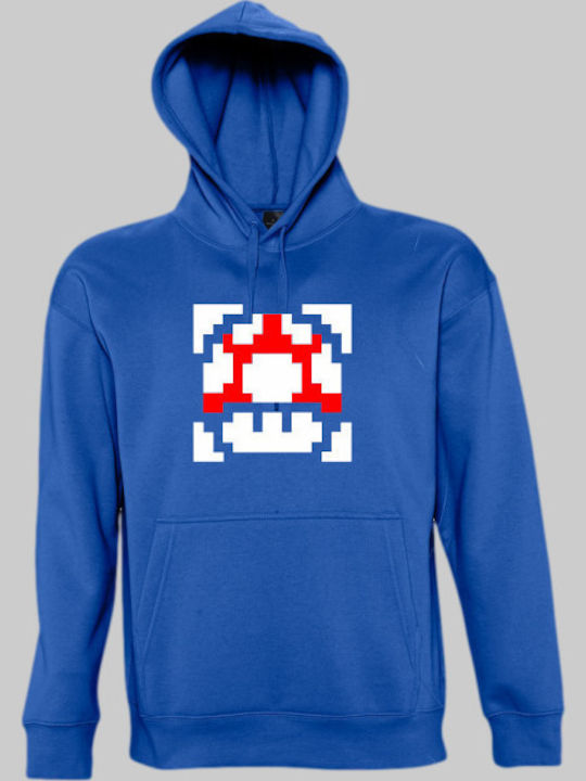 TKT Super Mario Mushroom Thematic Blouse with Print Super Mario Blue