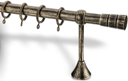 Viobrass Metallisch Vorhangstange Einfach Φ25mm 160cm Bronze
