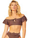 Off Shoulder Bikini Top Καφέ
