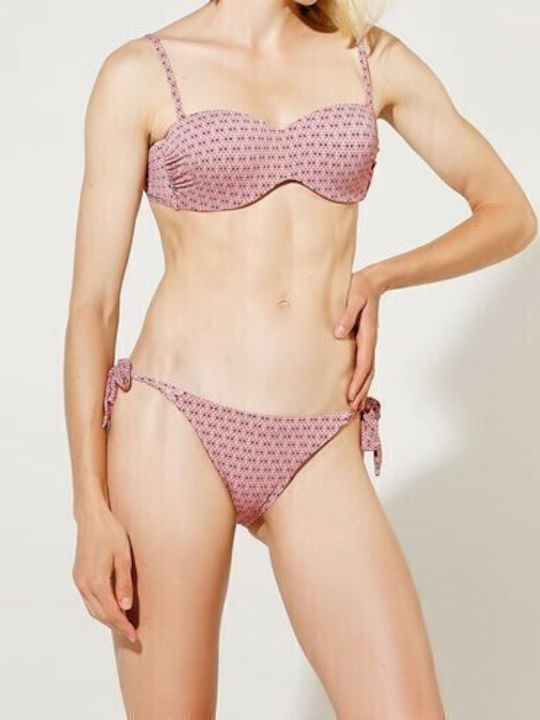 Underwire Bikini Bra with Detachable Straps Orange
