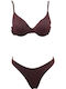 InShoes Underwire Bikini Set Bra & Slip Bottom RED