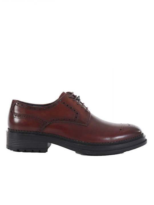 19V69 Δερμάτινα Ανδρικά Oxfords Καφέ