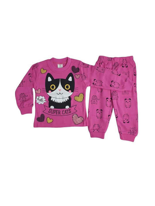 Supermini Kids' Pajamas Winter Fuchsia Super