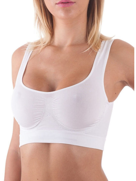 Diana Women's Sports Bra without Padding White