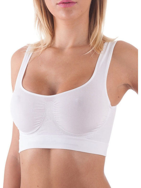 Diana Women's Sports Bra without Padding White
