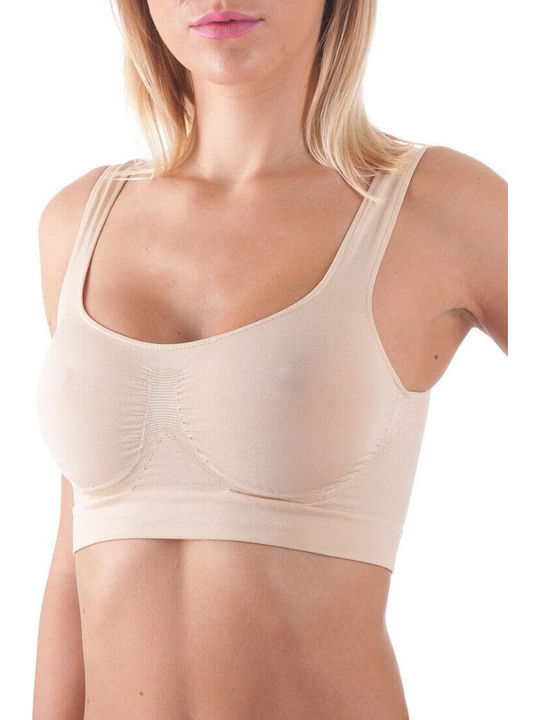 Diana Women's Sports Bra without Padding Beige