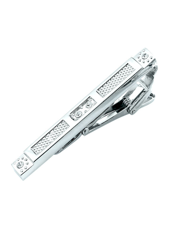 Legend Accessories Metallic Tie Clip Silver 6cm