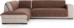 Aithrio Geo Teflon Elastic Cover Corner Sofa Brown C/3