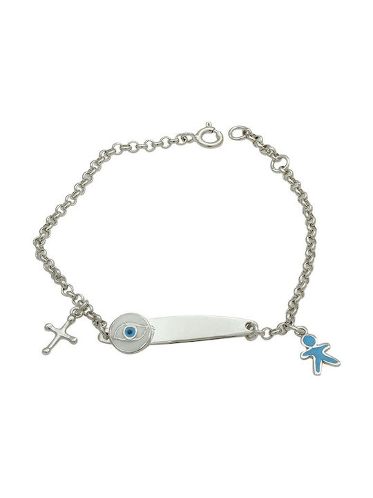 Kosmima Shop Kids Silver ID Bracelet for Girl