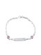 Ino&Ibo Kids Bracelet ID from White Gold 9K with Heart