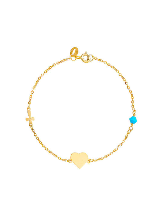 Ioannis Κόσμημα Kids Gold Chain Bracelet 14K for Boy