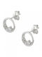 Papoulidis Jewellery Kids Earrings Studs with Stones from White Gold 9K