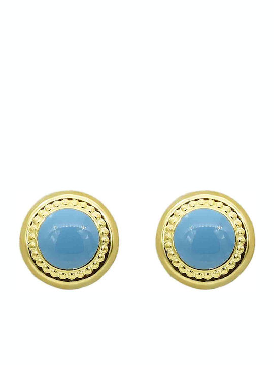 Kids Earrings Studs with Stones made of Gold 9K