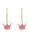 Kids Earrings Pendants Crowns made of Gold 14K