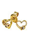 Roloi Kaliamanis Kids Earrings Studs Hearts from Gold 14K