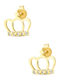 Goldjewels Παιδικά Σκουλαρίκια Καρφωτά Κορώνες από Χρυσό 14K