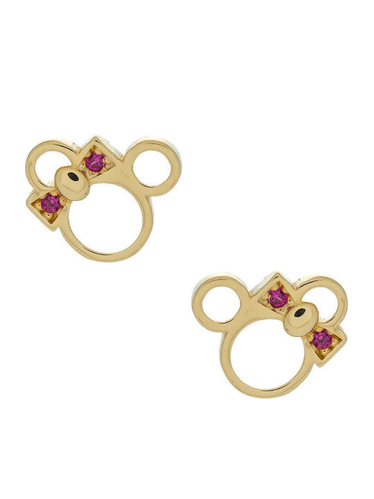 Kids Earrings Studs made of Gold 14K