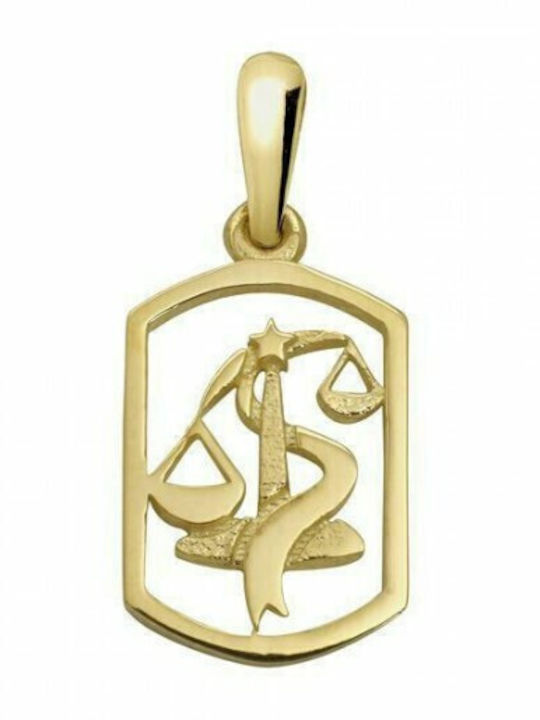 Kids Pendant Zodiac Sign in 9K Gold