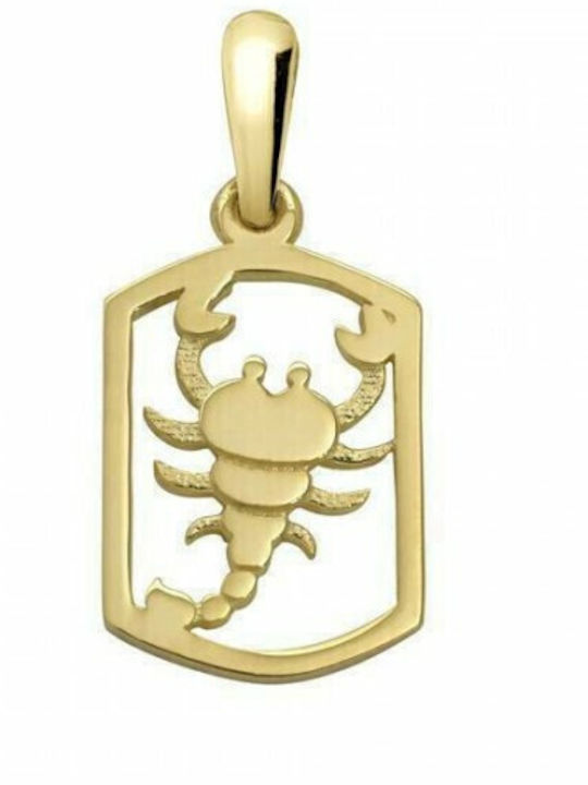 Kids Pendant Zodiac Sign in 9K Gold