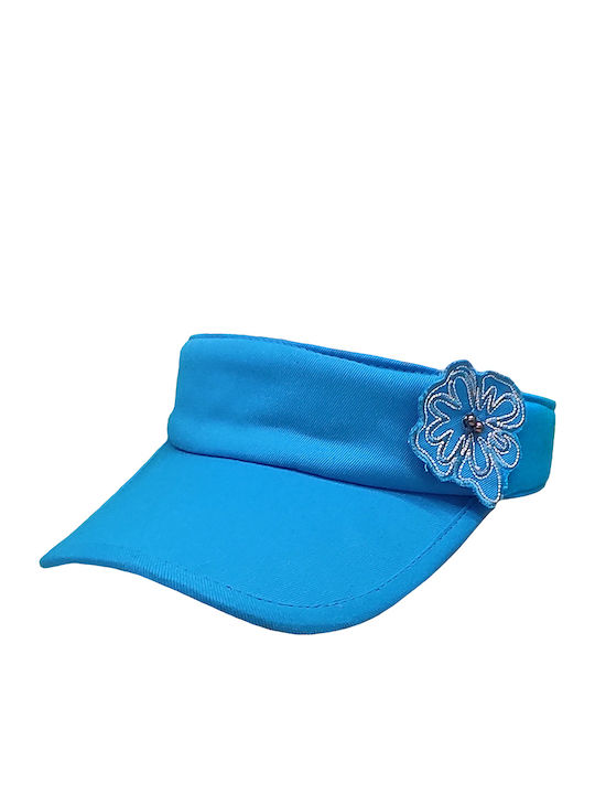 Brims and Trims Frauen Stoffartig Hut Visier Blau