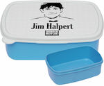 The Office Jim Halpert Πλαστικό Παιδικό Δοχείο Φαγητού Μπλε 18 x 13 x 6εκ.