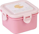Saro Rainbow Πλαστικό Παιδικό Δοχείο Φαγητού 0.28lt Ροζ
