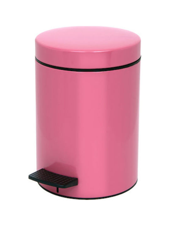 Metallic Toilet Bin 5lt Pink