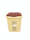 Laundry Basket Plastic with Cap 43x34x52cm Beige