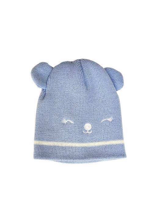 Kids Beanie Knitted Light Blue