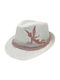 Kids' Hat Fedora Straw White